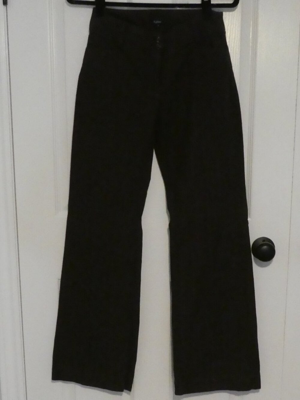 Vintage REITMANS Chocolate Brown Striped Flare Dress Pants - Size 3